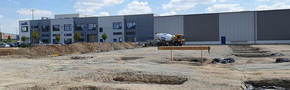 Baubeginn bei Labelident in Schweinfurt