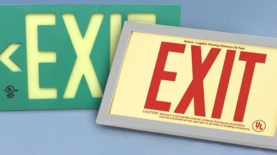 Exit Signs helfen Gefahrenbereiche auch bei Dunkelheit zu verlassen lang nachleuchtende Exit Schilder geben Orientierung