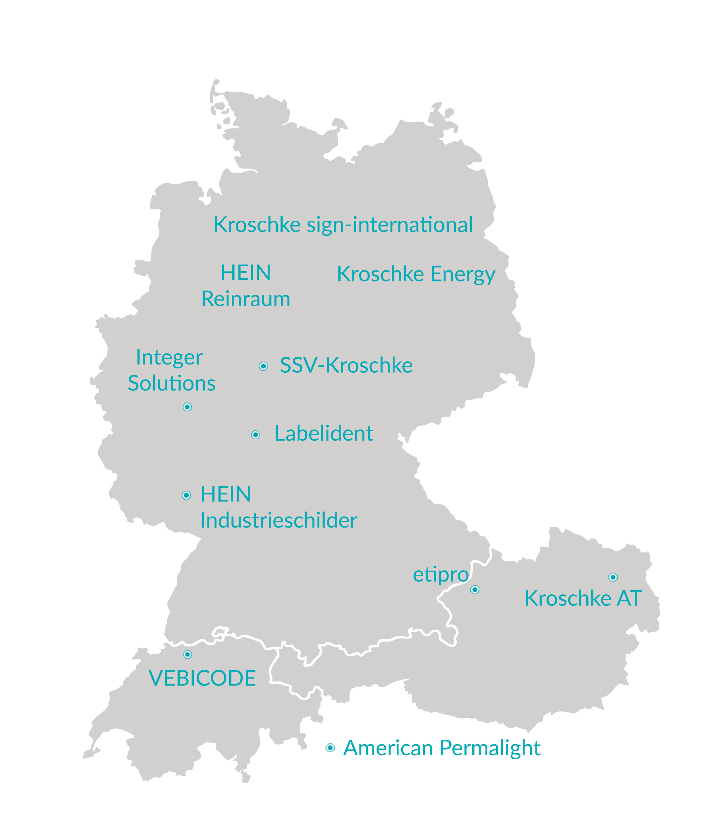 Standortkarte Klaus Kroschke Gruppe