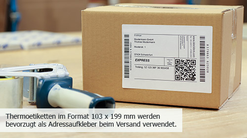 Versandetiketten von Labelident aus Schweinfurt